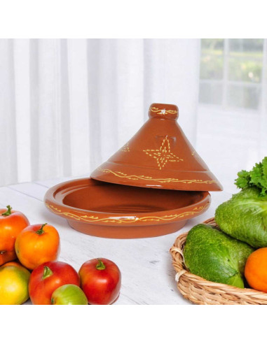 Tajine marocain en terre cuite 36 cm (14 po) –...