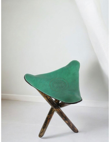 Mini Portable Folding Green Stool