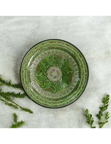 Assiette marocaine verte