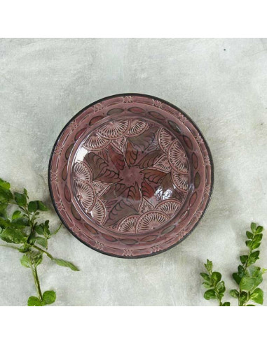 Assiette marocaine violet