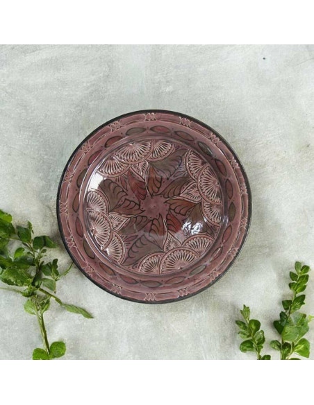 Assiette marocaine violet