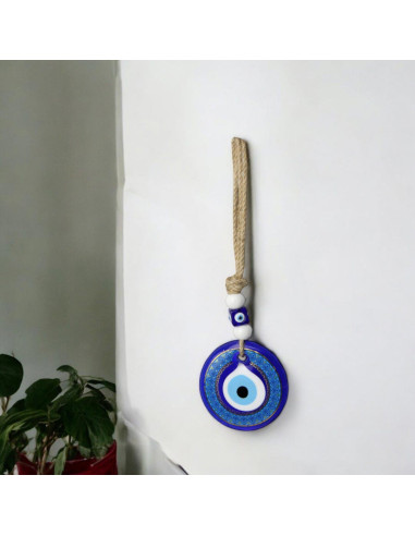 Œil bleu décoré à suspendre, taille 1