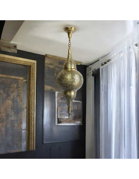 Lustre marocain goutte doré, nouveau modèle