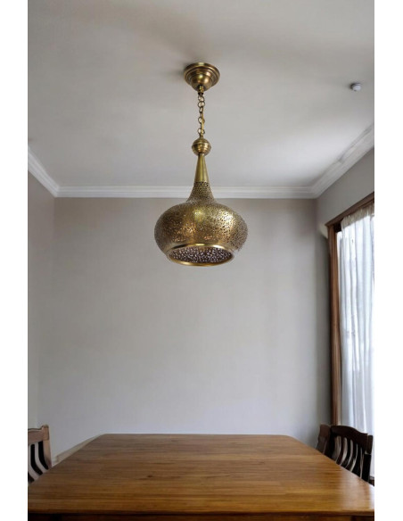 Lustre marocain doré pour salle à manger