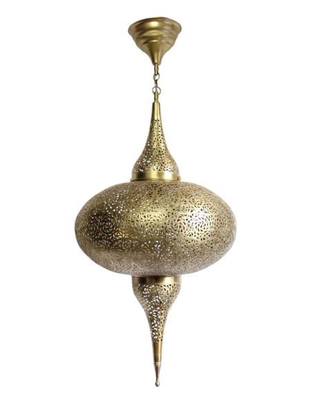 Lustre marocain en cuivre doré Diamant, nouveau, 32 po