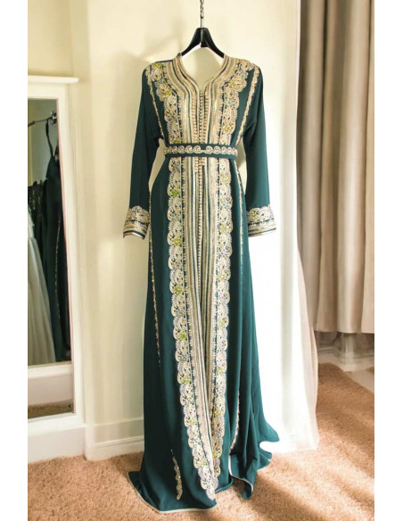 Kaftan marocain vert