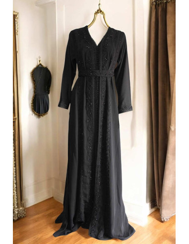 Kaftan marocain noir