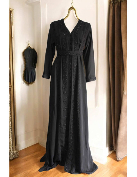 Kaftan marocain noir