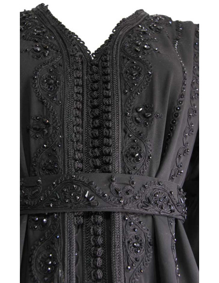 Kaftan marocain noir