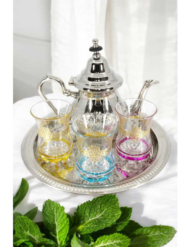 Service à thé marocain Tanger – 3 personnes,...