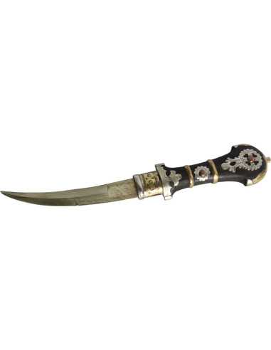 Moroccan dagger with black handle and cross guard