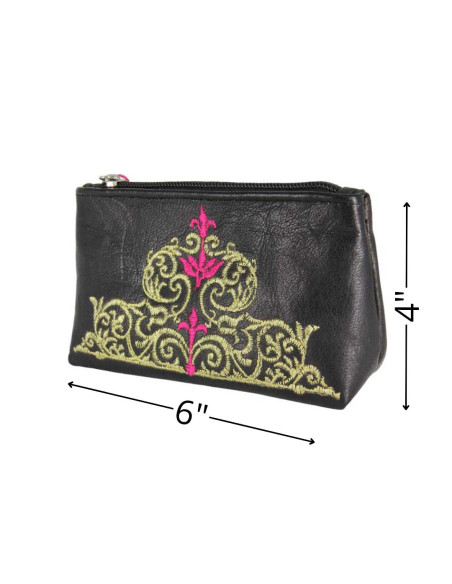 Wallet with a golden pattern