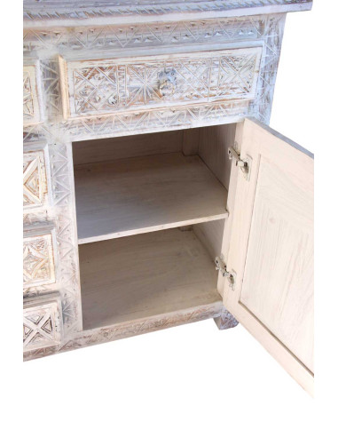 Buffet with 1 door, 2 shelves, and 5 drawers