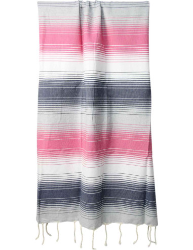 Pink, grey and navy gradient fouta