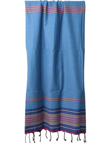 Blue fouta with thin stripes