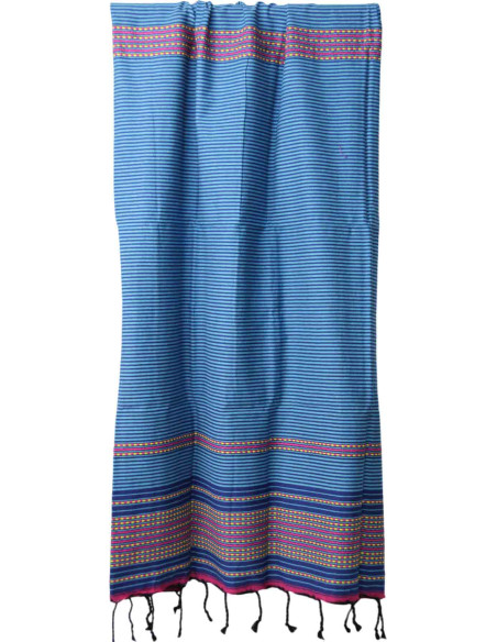 Blue fouta with thin stripes