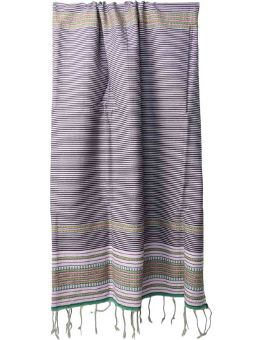 Light grey fouta with thin stripes