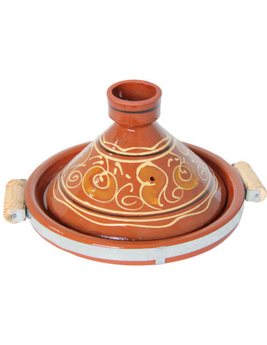 Hand-Painted Moroccan Clay Tagine 28 cm (11 in)...