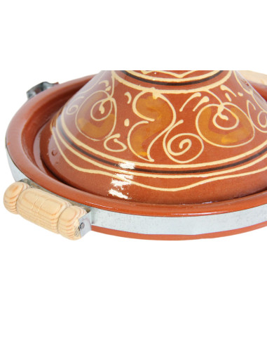Hand-Painted Moroccan Clay Tagine 28 cm (11 in)...