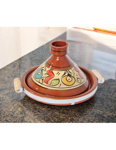 Hand-Painted Moroccan Clay Tagine 28 cm (11 in)...