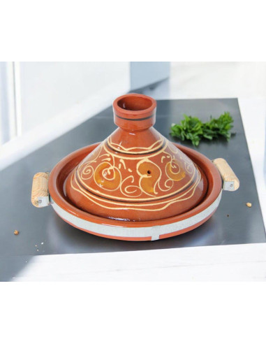 Hand-Painted Moroccan Clay Tagine 28 cm (11 in)...