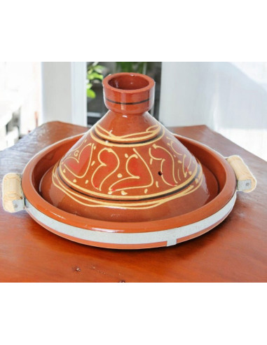 Hand-Painted Moroccan Clay Tagine 30 cm (12 in)...