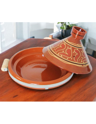 Hand-Painted Moroccan Clay Tagine 30 cm (12 in)...