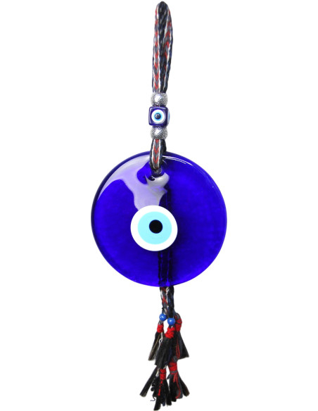 Extra-large hanging blue eye with tassel