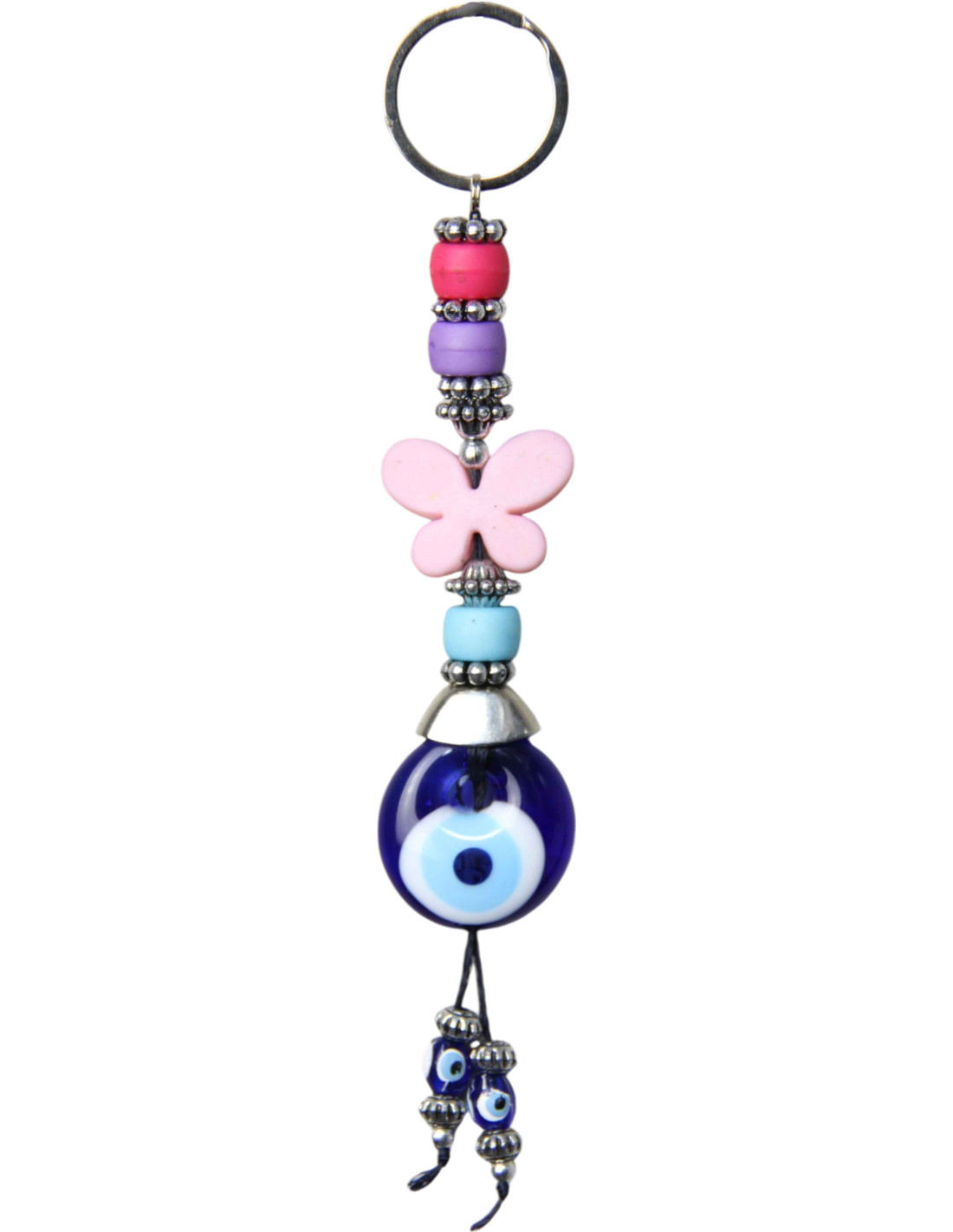 Porte-clés Pendentif Œil Bleu Protection - Décoration Clés/Sac - Accessoire Maison/Voiture - Symbolique Chance Et Éloignement Du Mauvais Œil