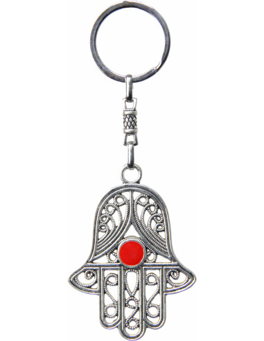 Red Hand of Fatima Keychain
