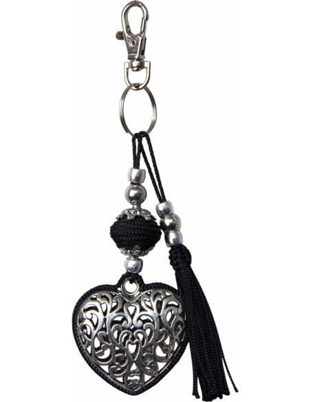 Black heart keychain
