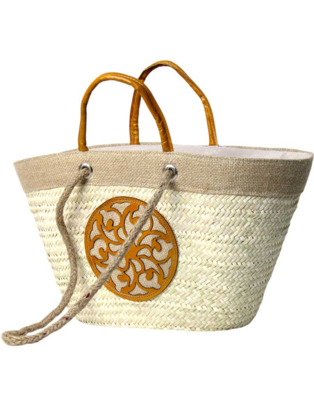 Yellow wicker bag model 1