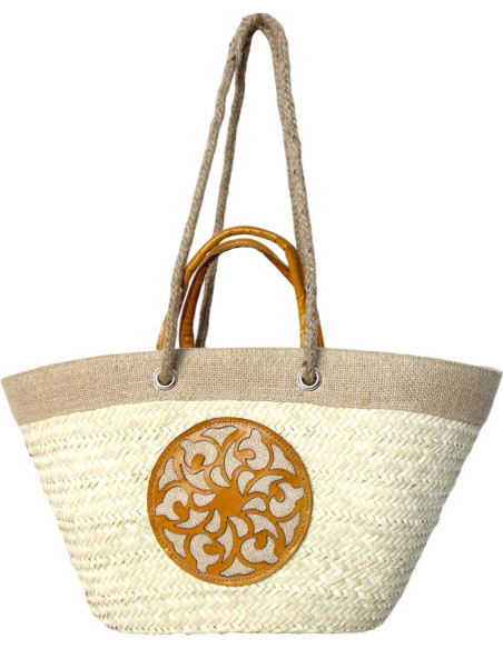 Yellow wicker bag model 1