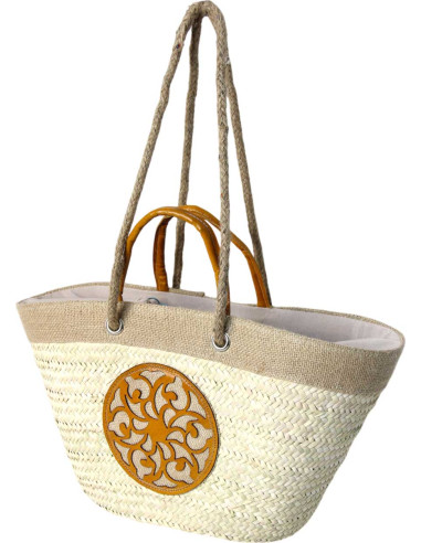Yellow wicker bag model 1