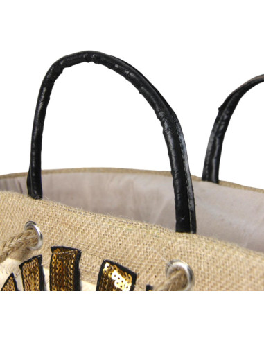 Sac en osier modèle 2 noir