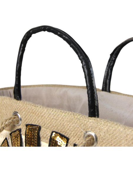 Sac en osier modèle 2 noir