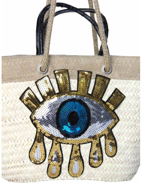 Sac en osier modèle 2 noir