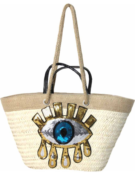 Sac en osier modèle 2 noir