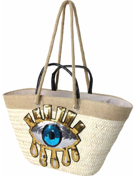 Sac en osier modèle 2 noir
