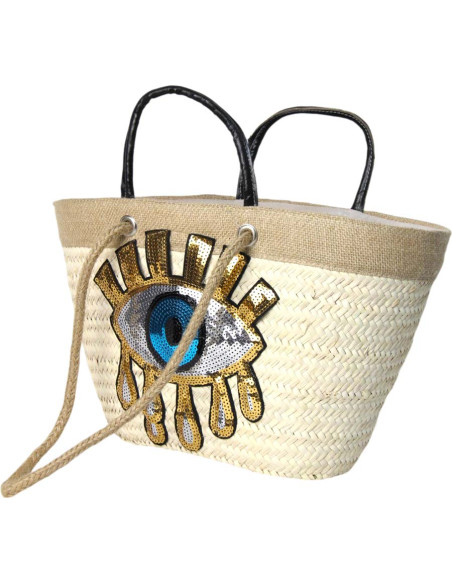 Sac en osier modèle 2 noir