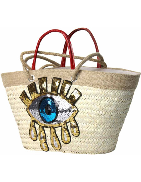 Red wicker bag model 2