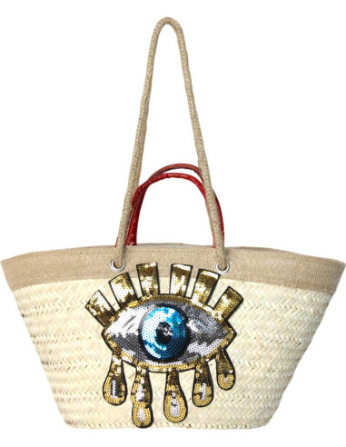 Red wicker bag model 2