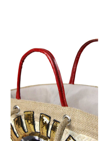 Red wicker bag model 2