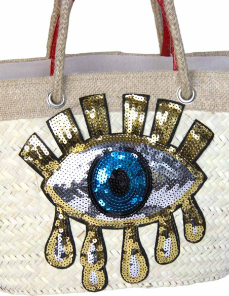 Sac en osier modèle 2 rouge