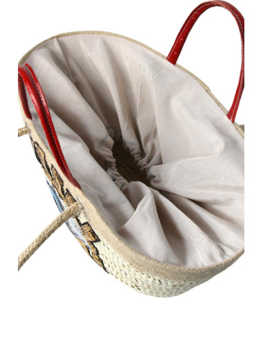 Red wicker bag model 2