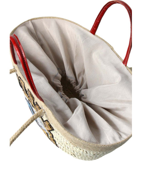 Red wicker bag model 2