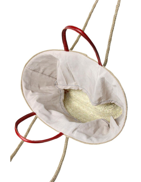 Sac en osier modèle 2 rouge
