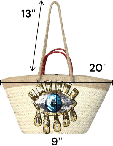 Red wicker bag model 2
