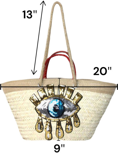 Red wicker bag model 2