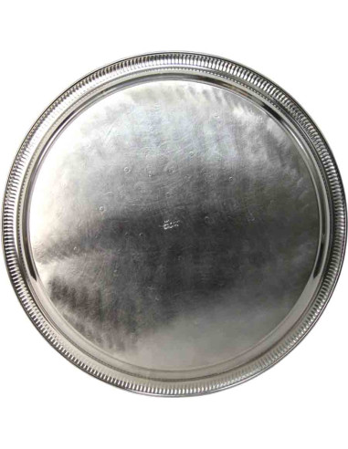 Moroccan Silver-Plated Copper Tray – 63 cm